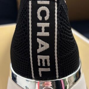 Michael Kors Black and Silver Mesh Sneakers